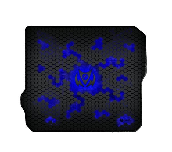 Herná podložka pod myš C-TECH ANTHEA CYBER BLUE,  320x270x4mm,  obšité okraje1 