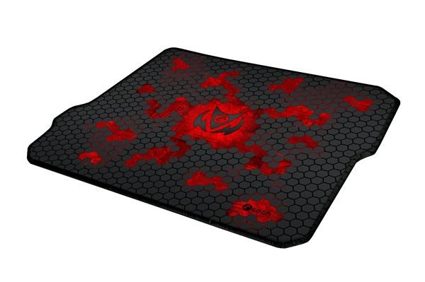 C-TECH herná podložka pod myš ANTHEA CYBER RED,  320x270x4mm,  obšité okraje0 