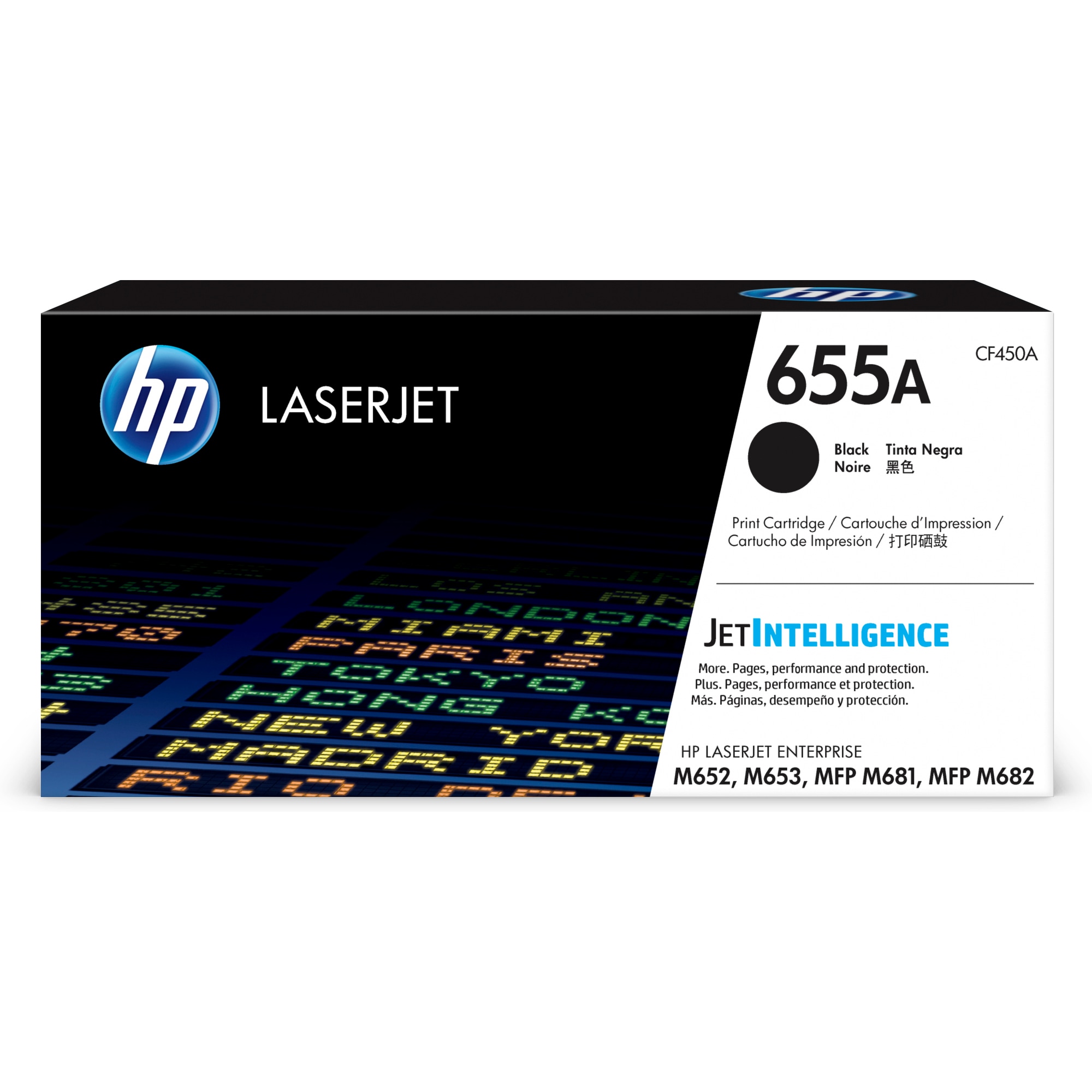 HP 655A Black Original LaserJet Toner Cartridge (CF450A) (12, 500 pages)1 