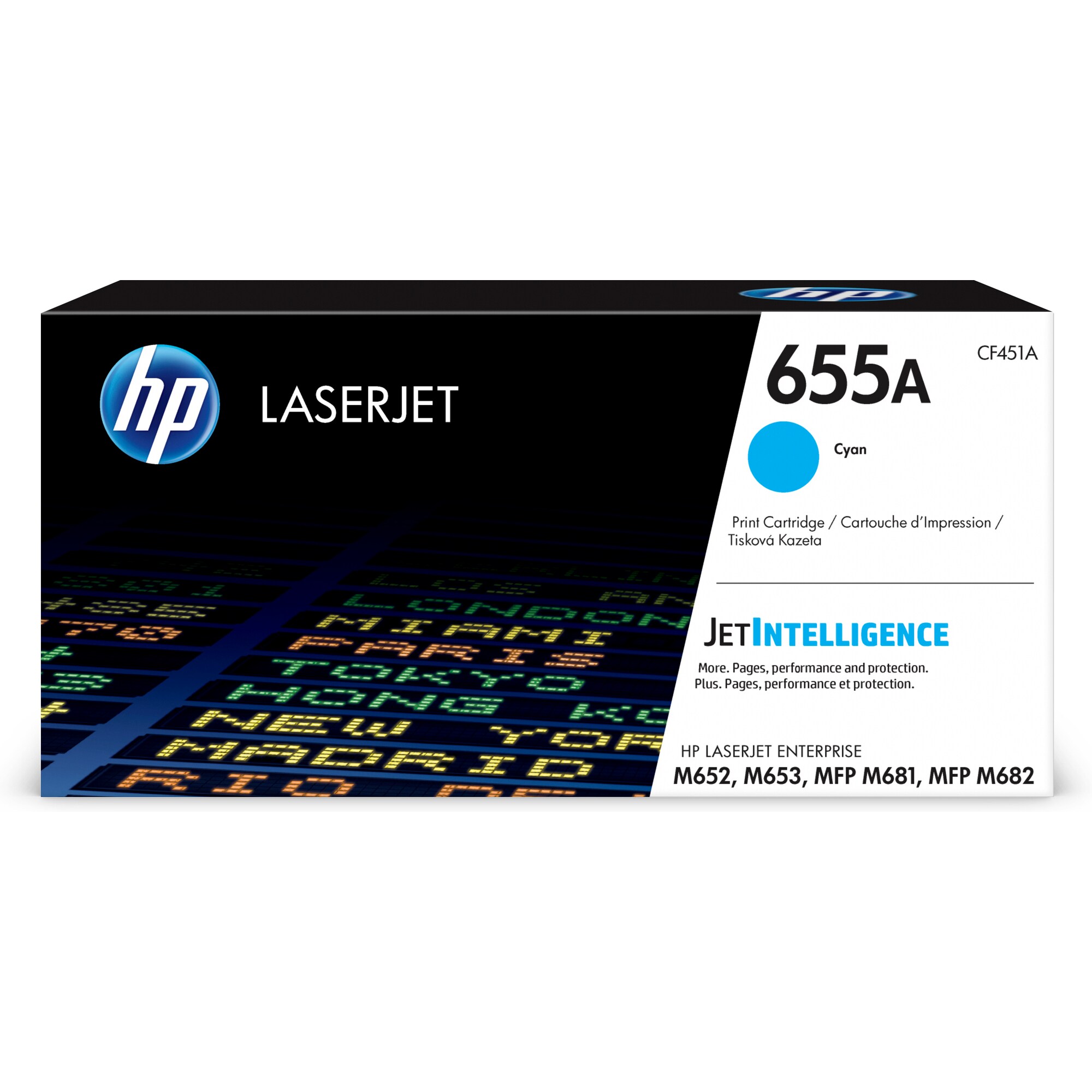 HP 655A Cyan Original LaserJet Toner Cartridge (CF451A) (10, 500 pages)2 