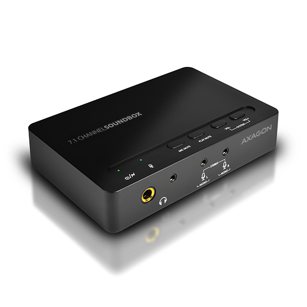 AXAGON ADA-71,  USB2.0 - 7.1 audio SOUNDbox,  vstup/ výstup SPDIF5 