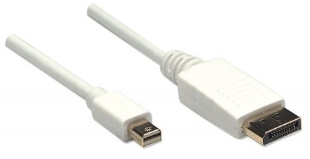 MANHATTAN kábel Mini DisplayPort Male na DisplayPort Male,  2 m,  biely1 