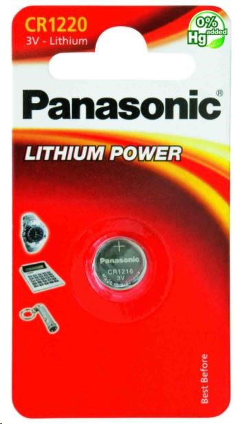 PANASONIC Lithiová baterie (knoflíková) CR-1220EL/1B  3V (Blistr 1ks)0 