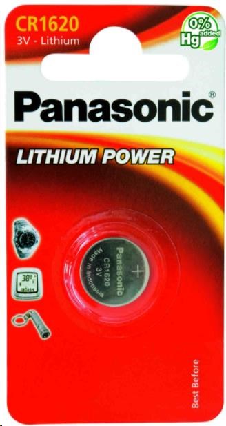 PANASONIC Lithiová baterie (knoflíková) CR-1620EL/ 1B  3V (Blistr 1ks)0 