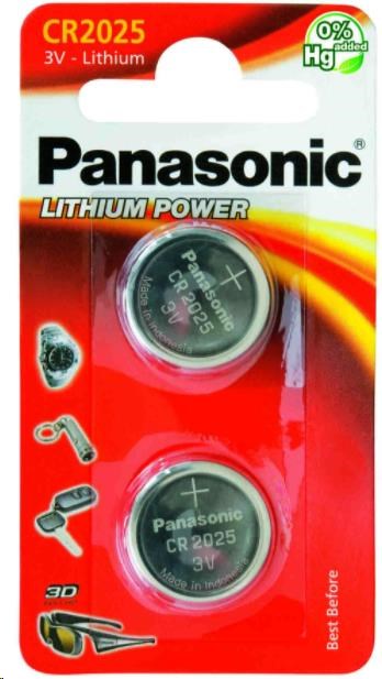 PANASONIC Lithiová baterie (knoflíková) CR-2025EL/2B  3V (Blistr 2ks)0 