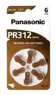 PANASONIC Zinkovzduchová baterie PR-312(41)/6LB AA 1,2V (Blistr 6ks)0 