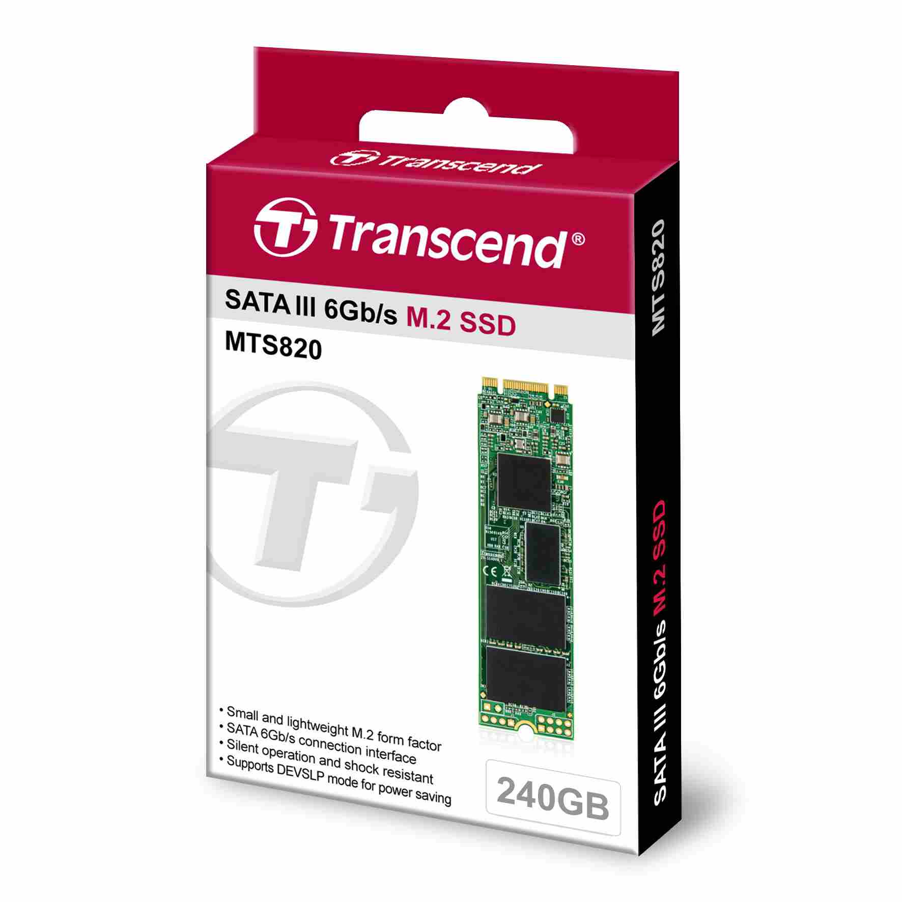 TRANSCEND SSD MTS820 240GB, M.2 2280, SATA III 6 Gb/s, TLC0 