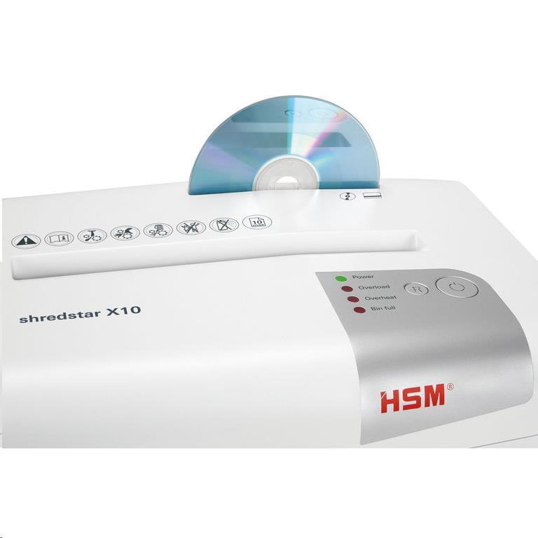 HSM ShredStar X10 White (veľkosť rezu 4,5x30 mm, DIN P-4 (3))2 
