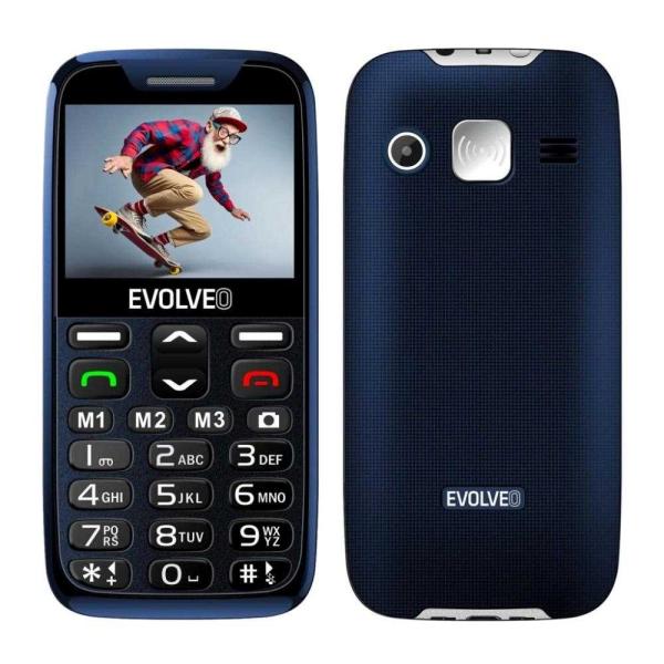 EVOLVEO EasyPhone XD,  mobilný telefón pre seniorov s nabíjacím stojanom (modrý)