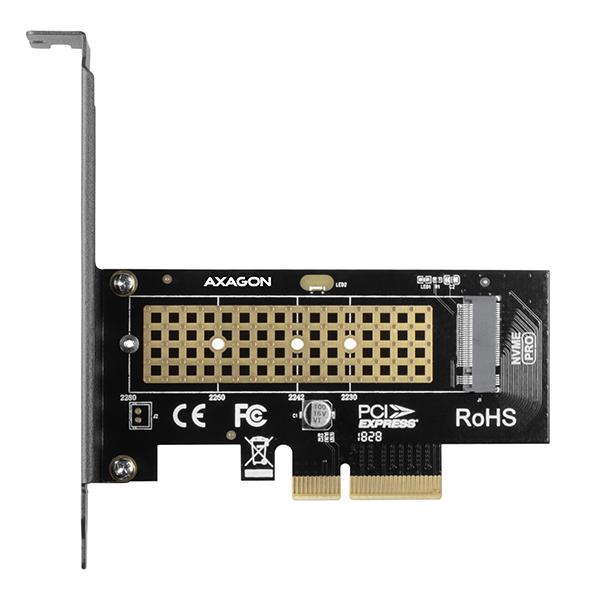 AXAGON PCEM2-N, PCIe x4 - M.2 NVMe M-key slot adaptér, vr. LP3
