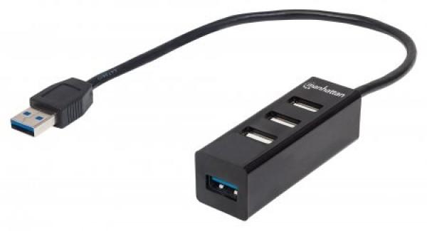 MANHATTAN USB 3.0/ 2.0 Combo Hub,  1x USB 3.0,  3x USB 2.