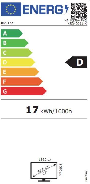 LCD HP M27fw; 27" IPS matný,  FHD 1920x1080; 300 nitov; 5 ms; HDMI;VGA;Eyesafe5