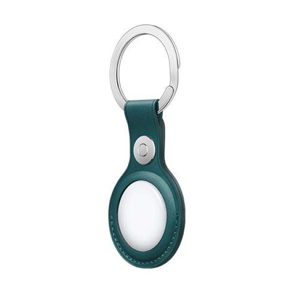 Apple AirTag Leather Key Ring - Forest Green1