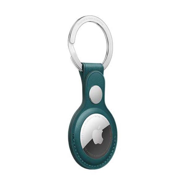 Apple AirTag Leather Key Ring - Forest Green2