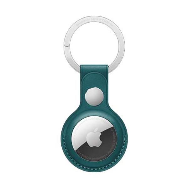 Apple AirTag Leather Key Ring - Forest Green3