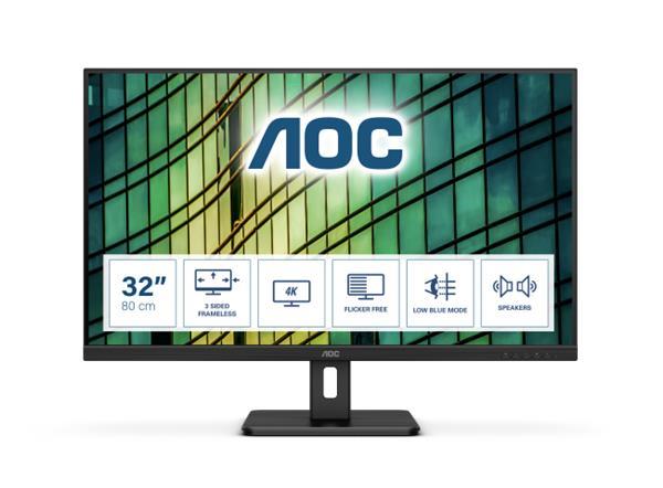 AOC MT VA LCD WLED 31, 5" U32E2N - VA panel,  3840x2160,  2xHDMI,  DP,  reproduktory