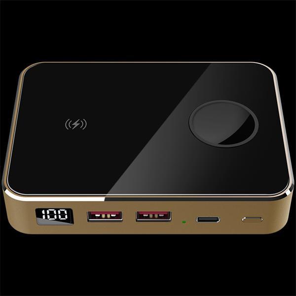 Prestigio Grafénová Powerbanka Apple Watch Edition, 10 000 mAh, Gold/koža, nabíja viac zariadení, 3xdlhšia životnosťť
