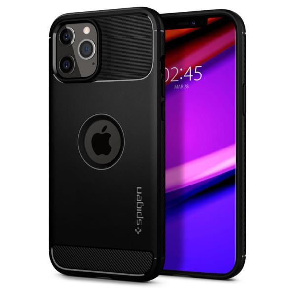 Ochranný kryt Spigen Rugged Armor pre Apple iPhone 12/ iPhone 12 Pro (6, 1") čierny