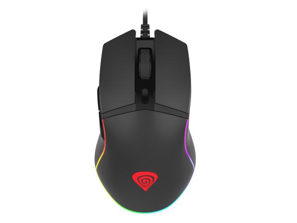 Genesis herná optická myš KRYPTON 220/ RGB/ 6400 DPI/ Herná/ Optická/ 6 000 DPI/ Drôtová USB/ Čierna