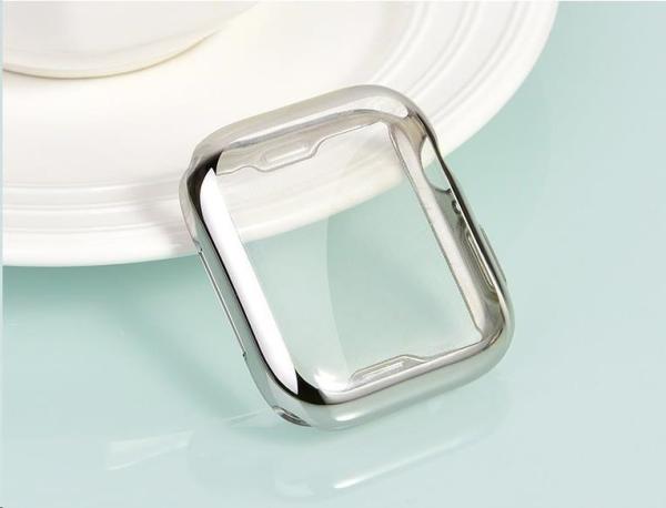 COTECi celoplošné ochranné termoplastové pouzdro pro Apple Watch 44 mm stříbrné