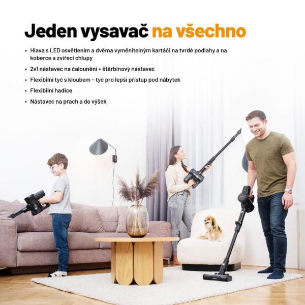 Lauben Stick Vacuum & Mop 3in1 Pet Deluxe 400BC1