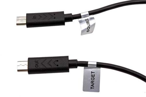 PremiumCord USB 2.0 kábel na prepojenie dvoch smartfónov, microUSB B(M)- microUSB B(M), 0, 3m, OTG