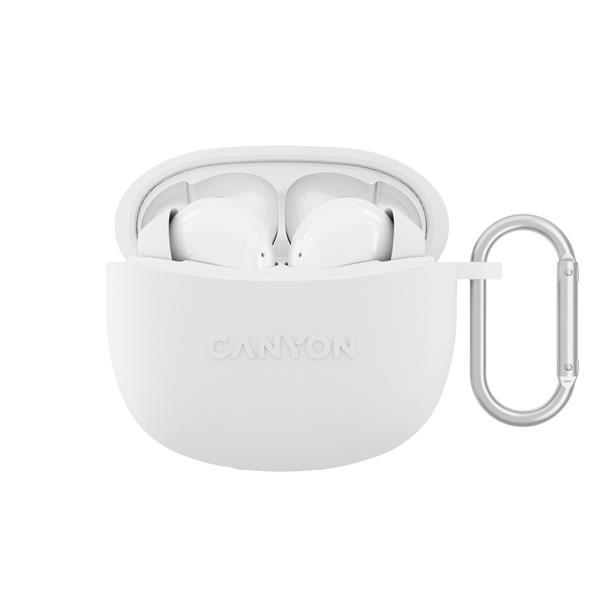 Canyon TWS-5, True Wireless Bluetooth slúchadlá do uší, USB-C nabíjanie, nabíjacia stanica v kazete, biele3