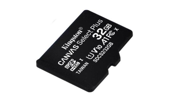 Kingston 32GB microSDHC Canvas Select Plus 100R A1 C10 Single Pack bez adaptér