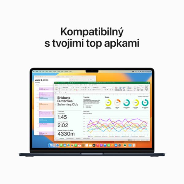 MacBook Air 15" Apple M2 8C CPU 10C GPU 8GB 512GB Polnočný SK5