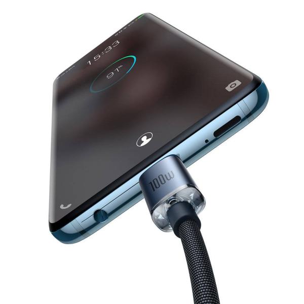 Baseus CAJY000701 Crystal Shine Series Dátový Kábel USB-C - USB-C 100W 2m Black2