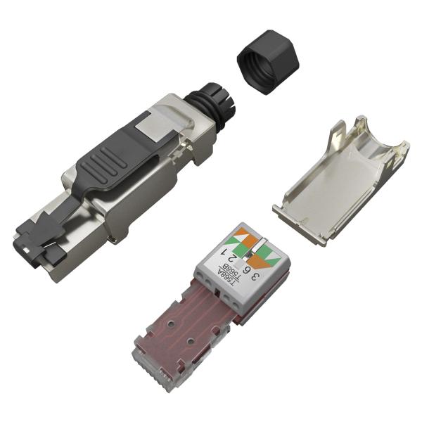 Konektor MPTL univerzálny RJ45 CAT6 STP samorezný SXRJ45-6-STP-BK-SA2