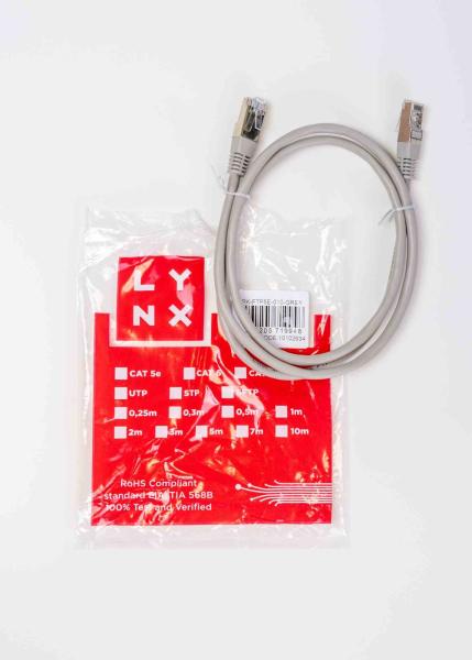 LYNX patch kabel Cat5E,  FTP - 5m,  šedý1