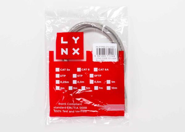 LYNX patch kabel Cat5E,  FTP - 5m,  šedý2
