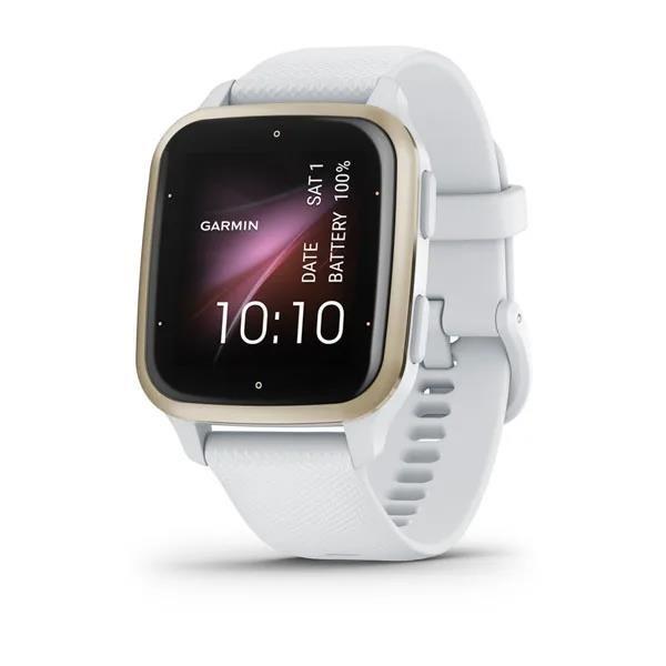 Garmin Venu Sq 2, Cream Gold  White silikonový řemínek, EU