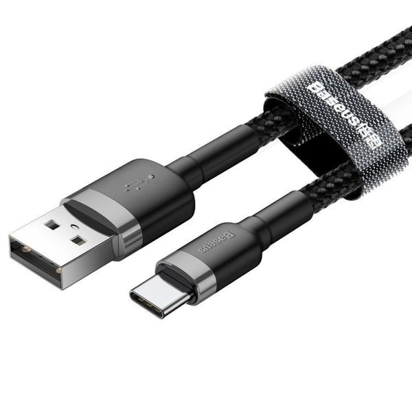 Baseus CATKLF-BG1 Cafule Kabel USB-C 3A 1m Grey/ Black1