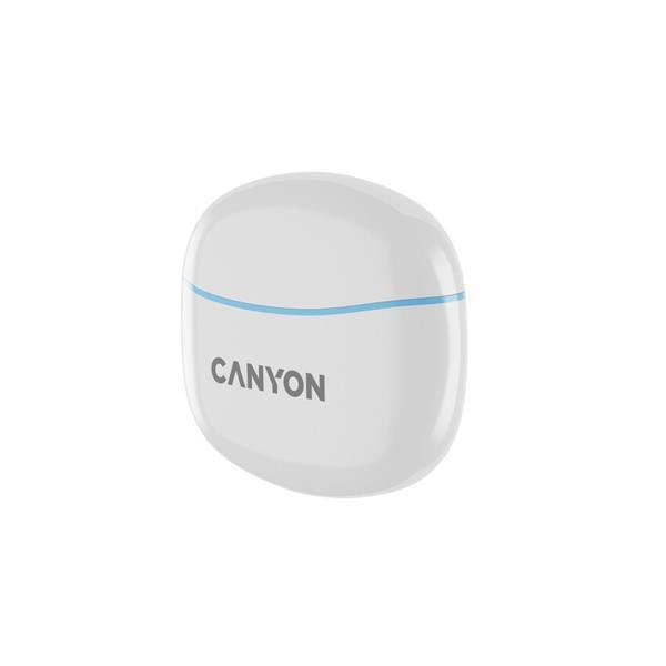 Canyon TWS-5, True Wireless Bluetooth slúchadlá do uší, USB-C nabíjanie, nabíjacia stanica v kazete, modré0