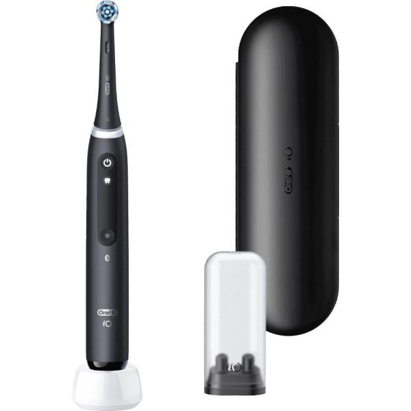 Oral-B iO Series 5 Matt Black elektrický zubní kartáček,  magnetický,  5 režimů,  tlakový senzor,  AI,  pouzdro