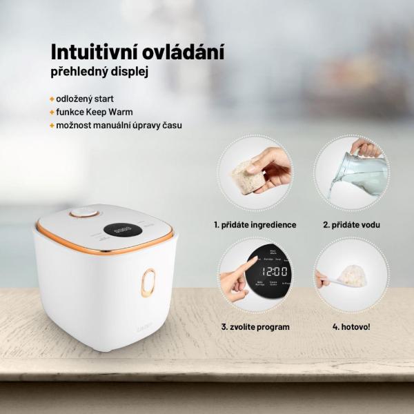 Lauben Multifunction Rice Cooker 1200WR Rose Gold Edition - rýžovar2