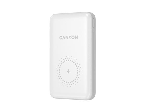 Canyon PB-1001, Powerbank, Li-Pol, 10.000 mAh, Vstup: 1x USB-C, 1x Lightning, Výstup: 1x USB-A, 1x USB-C, bezdr. nab 10W2