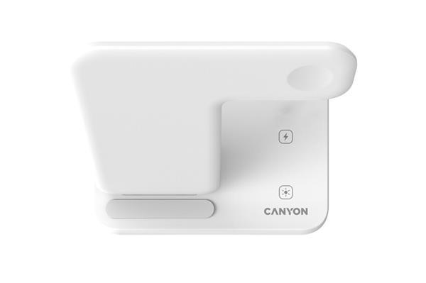 Canyon WS-303, 3v1, bezdrôtová Qi nabíjacia stanica pre 3 zariadenia simultánne, biela7