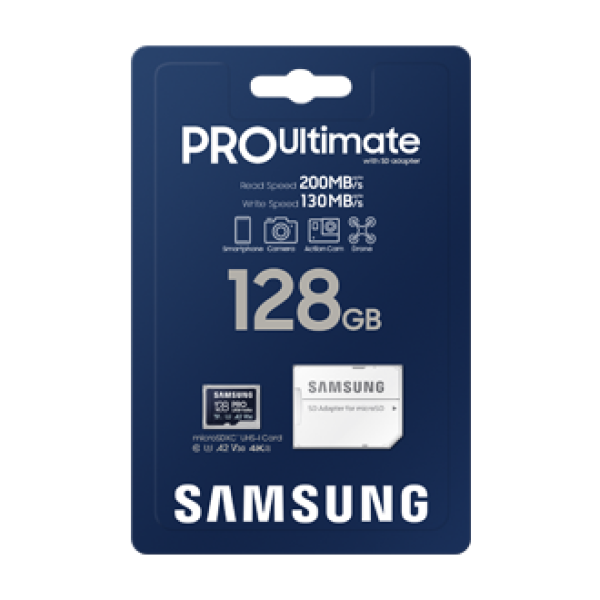 Samsung PRO Ultimate/ micro SDXC/ 128GB/ UHS-I U3 / Class 10/ + Adaptér/ Modrá2