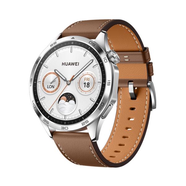 Huawei Watch GT 4/ 46mm/ Silver/ Elegant Band/ Brown