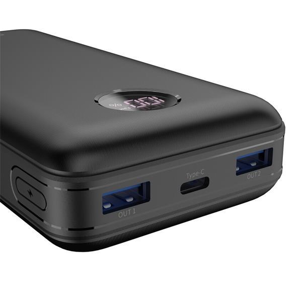 Canyon PB-2002, Powerbank, Li-Pol, 20.000 mAh, Digitálny displej, Vstup: 1x USB-C, Výstup: 1x USB-C a 2x USB-A, čierna3