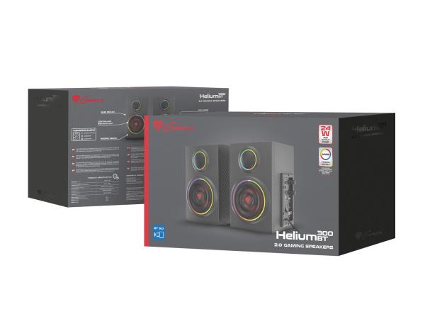 Reproduktory 2.0 24W GENESIS HELIUM 300BT ARGB, Bluetooth 5.01