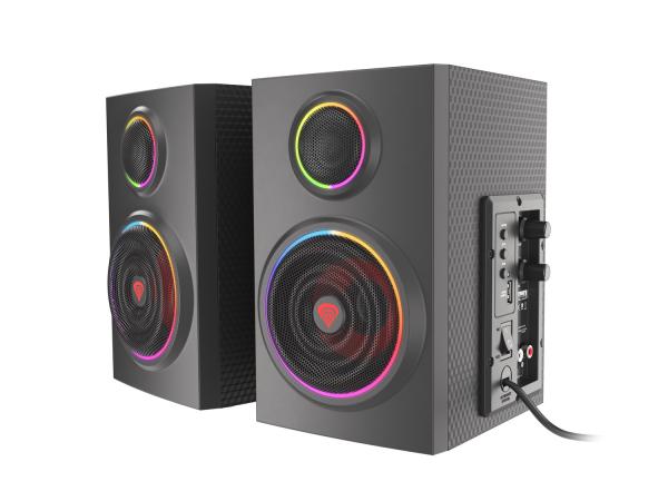 Reproduktory 2.0 24W GENESIS HELIUM 300BT ARGB, Bluetooth 5.05