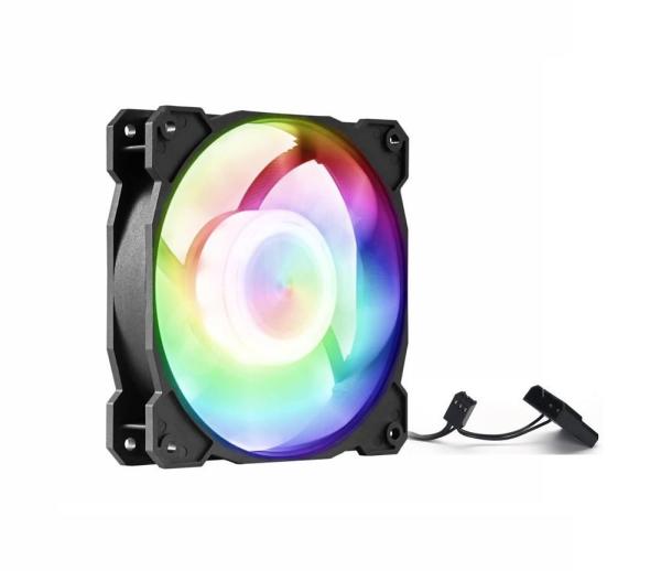 1stCOOL Statický RGB ventilátor 12cm,  3+4pin