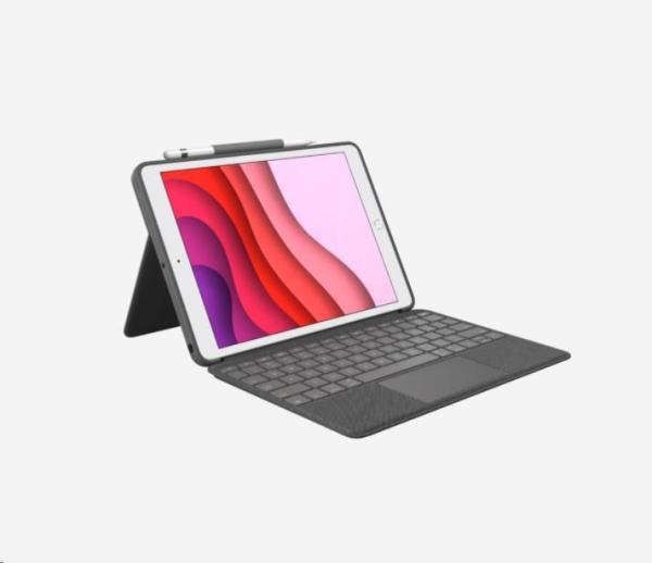 Puzdro s kombinovanou dotykovou klávesnicou Logitech pre iPad (7. generácia),  UK,  grafitová