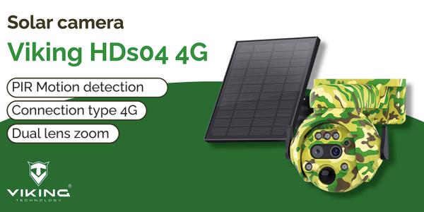 Solárna kamera Viking HDs04 4G sivá17