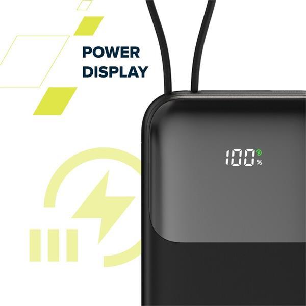 Canyon OnPower 101, Powerbank, 10.000 mAh, displej, in: USB-C, out: USB-A, QC 3.0/USB-C, PD 22,5W, integ. káb..9