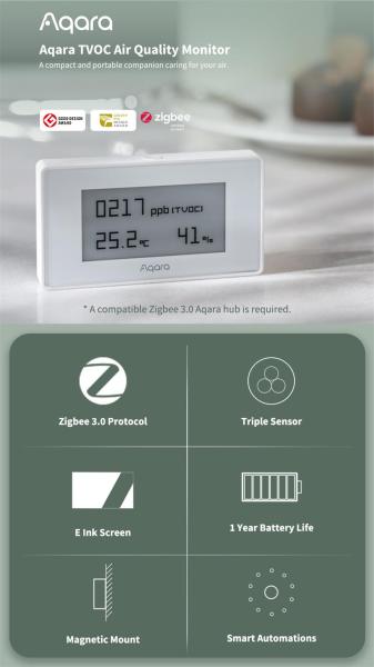 Aqara Smart Home TVOC Monitor Kvality vzduchu2